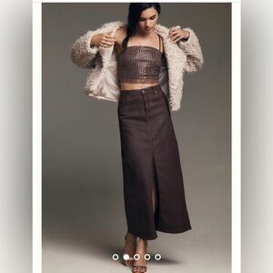 NWT Pilcro front slit denim skirt